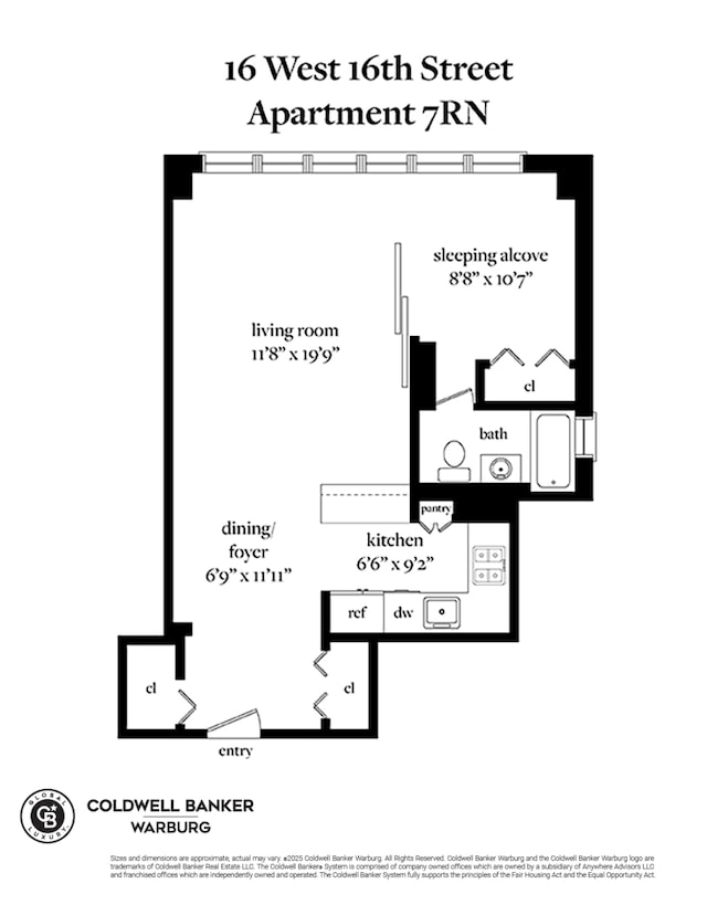 16 W 16th St Unit 7Rn, New York City, NY 10011 - view of floor plan / room layout