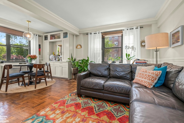 3103 Fairfield Ave Unit 4A, New York City, NY 10463 - living area with ornamental molding