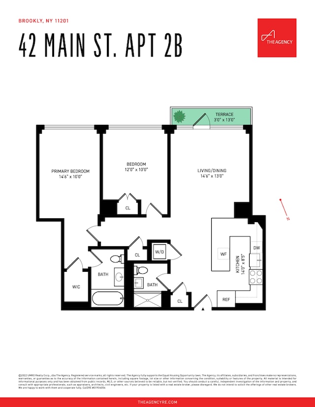 42 Main St Unit 2B, New York City, NY 11201 - view of floor plan / room layout