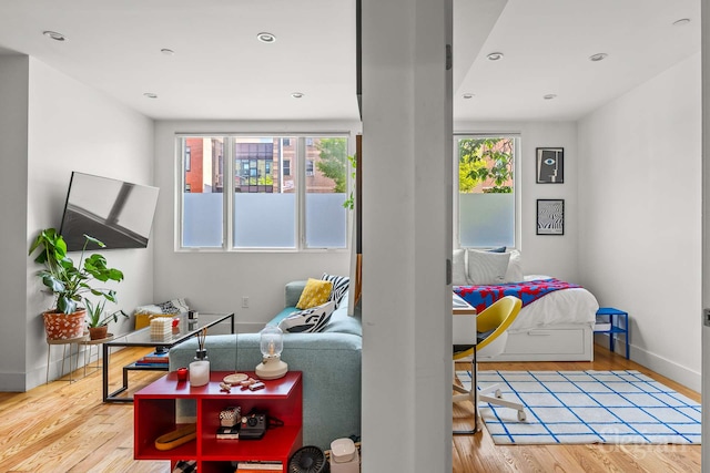 725 Lafayette Ave Unit 1A, New York City, NY 11221 - living room with wood finished floors and recessed lighting