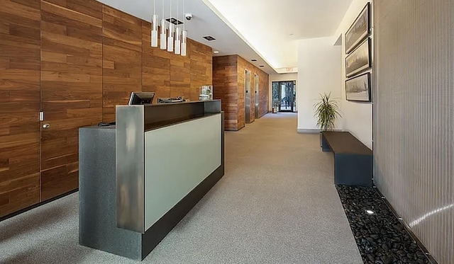 21-45 44th Dr Unit 4-C, New York City, NY 11101 - reception with wooden walls