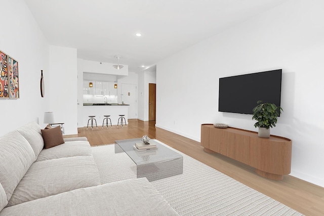 870 Pacific St Unit 3-F, New York City, NY 11238 - living area with light wood-type flooring and recessed lighting