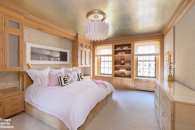 1220 Park Ave Unit 9A, New York City, NY 10128 - bedroom with multiple windows and crown molding