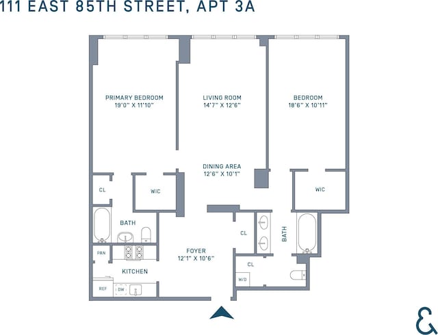 111 E 85th St Unit 3-A, New York City, NY 10028 - view of home floor plan