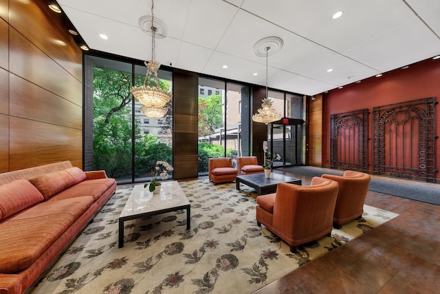 111 E 85th St Unit 3-A, New York City, NY 10028 - lobby with expansive windows and recessed lighting