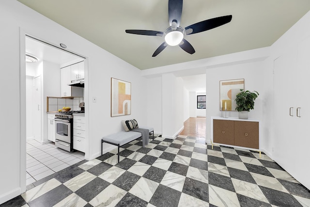 111 E 85th St Unit 3-A, New York City, NY 10028 - tiled empty room featuring ceiling fan and baseboards
