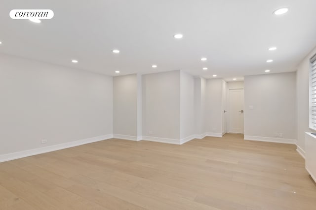 200 E 24th St Unit 301, New York City, NY 10010 - unfurnished room with light wood-style floors and recessed lighting