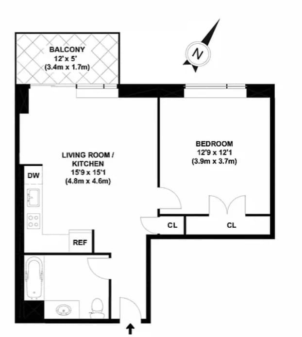 557 Hart St Unit 3A, New York City, NY 11221 - view of room layout