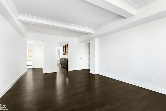 1212 5th Ave Unit 14D, New York City, NY 10029 - unfurnished living room with dark wood finished floors and ornamental molding