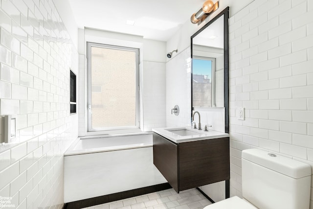 1212 5th Ave Unit 14D, New York City, NY 10029 - bathroom with tile walls and vanity