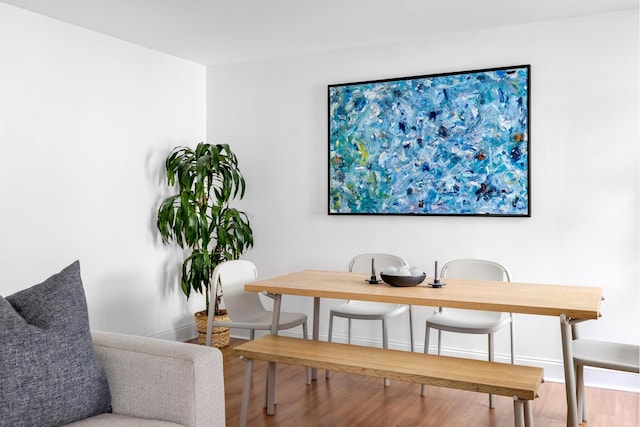 708 Washington St Unit 5B, New York City, NY 10014 - dining area featuring wood finished floors and baseboards