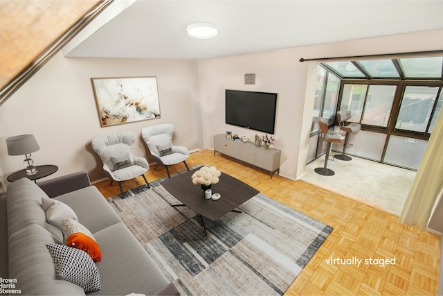 225 E 86th St Unit 801, New York City, NY 10028 - living room featuring baseboards