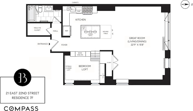 21 E 22nd St Unit 7F, New York City, NY 10010 - view of floor plan / room layout