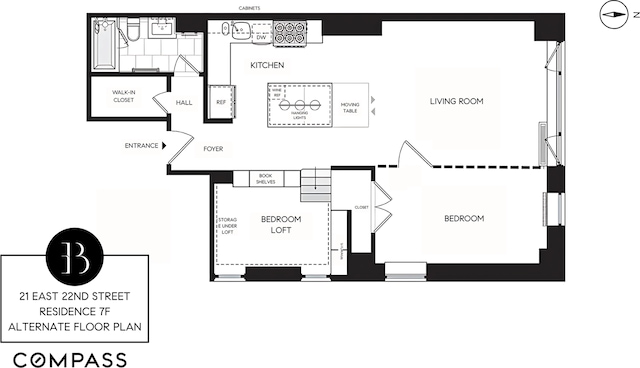 21 E 22nd St Unit 7F, New York City, NY 10010 - view of room layout