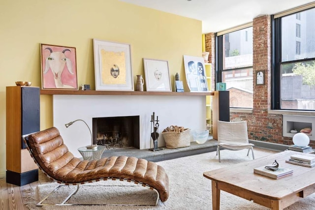 525 W 22nd St Unit 3Af, New York City, NY 10011 - living room with a fireplace