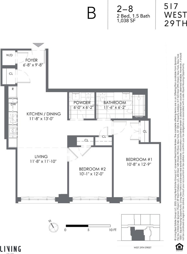 517 W 29th St Unit 8B, New York City, NY 10001 - view of property floor plan