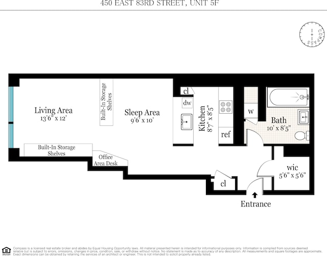 450 E 83rd St Unit 5F, New York City, NY 10028 - view of home floor plan