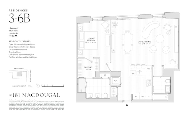 181 Macdougal St Unit 3B, New York City, NY 10011 - view of floor plan / room layout