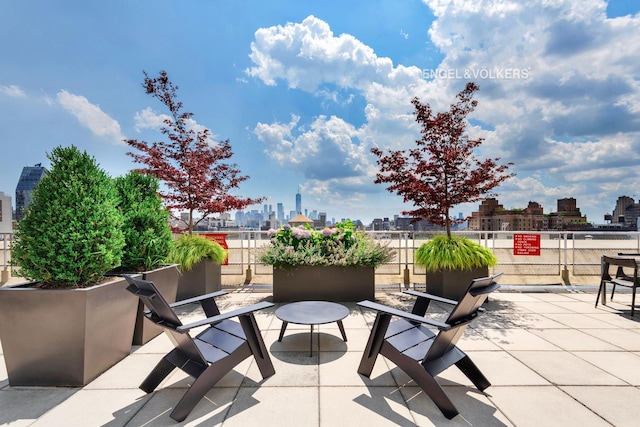 121 W 19th St Unit 3D, New York City, NY 10011 - view of patio with a view of skyline