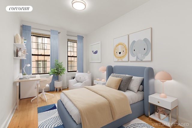 6 Burns St Unit 220, New York City, NY 11375 - bedroom with hardwood / wood-style floors and a desk
