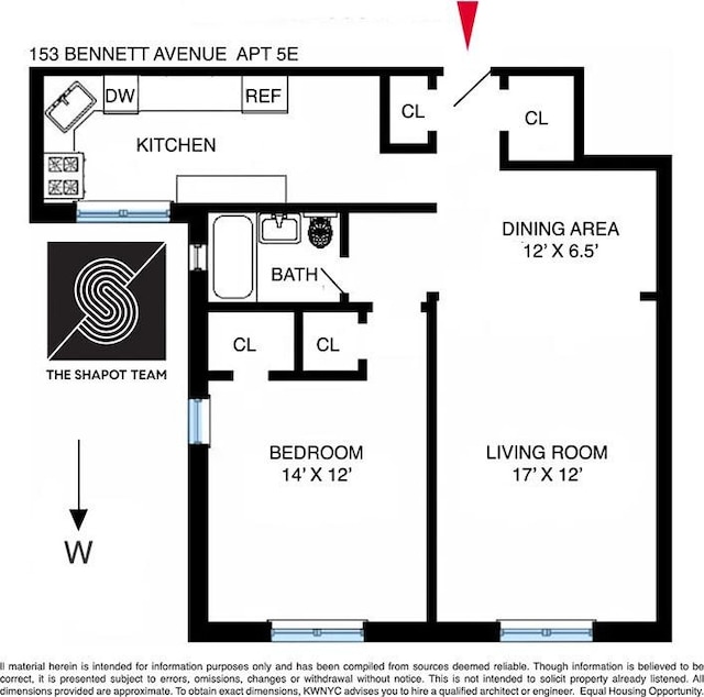 143-153 Bennett Ave Unit 3E, New York City, NY 10040 - view of floor plan / room layout