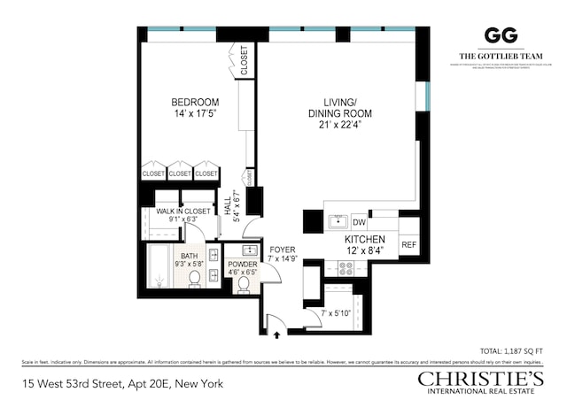 15 W 53rd St Unit 20E, New York City, NY 10019 - view of floor plan / room layout