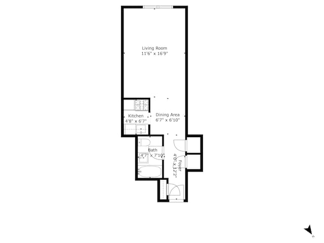320 E 35th St Unit 2H, New York City, NY 10016 - view of floor plan / room layout