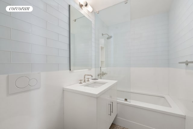 146 W 57th St Pha, Pha, New York City, NY 10019 - bathroom featuring vanity and shower / bathtub combination