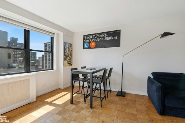 330 3rd Ave Unit 15E, New York City, NY 10010 - dining space with radiator and a view of city