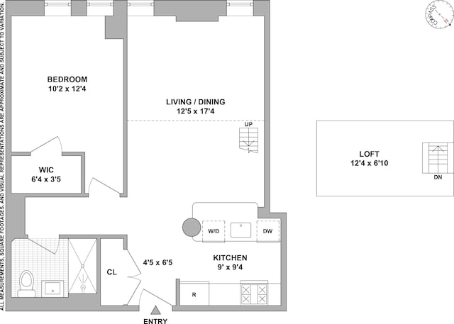 184 Kent Ave Unit B503, New York City, NY 11249 - view of floor plan / room layout
