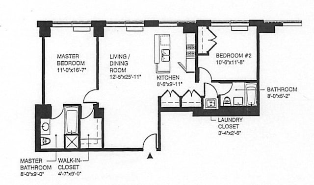 446 Kent Ave Unit 11B, New York City, NY 11211 - view of floor plan / room layout