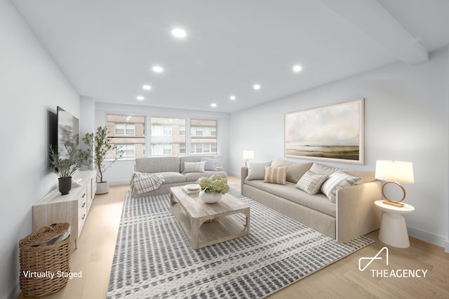 10 W 15th St Unit 518, New York City, NY 10011 - living area with recessed lighting and wood finished floors