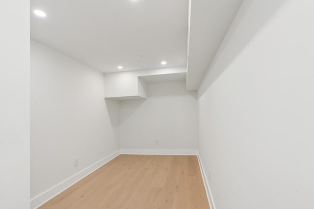 53 W 119th St Unit 1, New York City, NY 10026 - finished basement with recessed lighting and light wood-style flooring