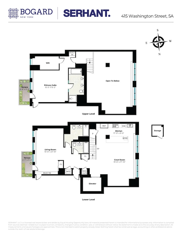 415 Washington St Unit 5A, New York City, NY 10013 - view of floor plan / room layout