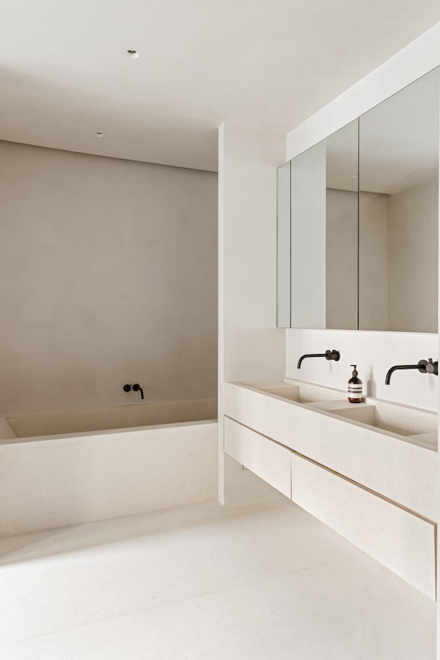 415 Washington St Unit 5A, New York City, NY 10013 - bathroom with vanity and a bathtub