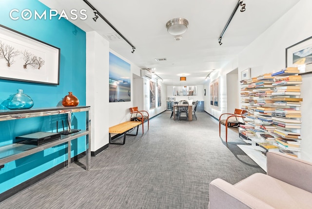 305 W 150th St Unit 511, New York City, NY 10039 - corridor featuring carpet floors and track lighting