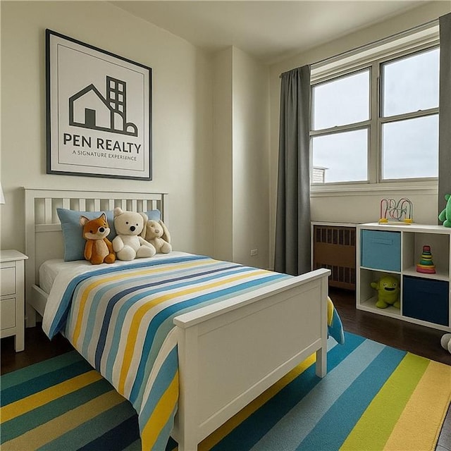 2475 W 16th St Unit 18-G, New York City, NY 11214 - bedroom featuring radiator and wood finished floors