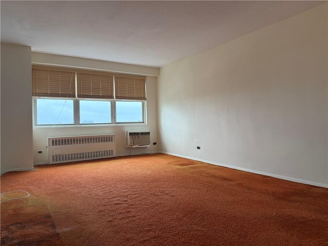 2475 W 16th St Unit 18-G, New York City, NY 11214 - carpeted empty room featuring radiator and an AC wall unit