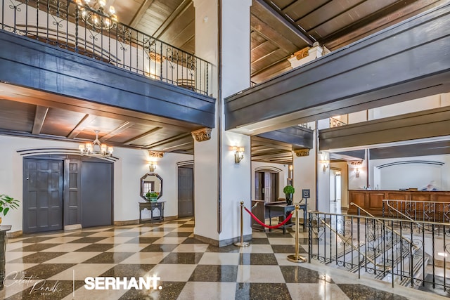320 E 42nd St Unit 705, New York City, NY 10017 - common area featuring wood ceiling