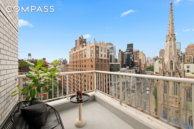 70 E 10th St Unit 15R, New York City, NY 10003 - balcony with a skyline view