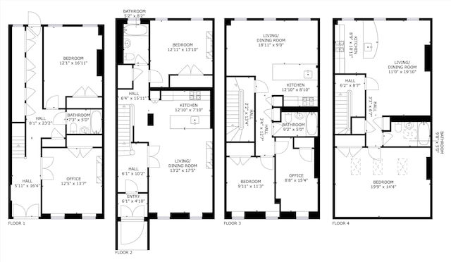 125 Washington Ave, New York City, NY 11205 - view of floor plan / room layout