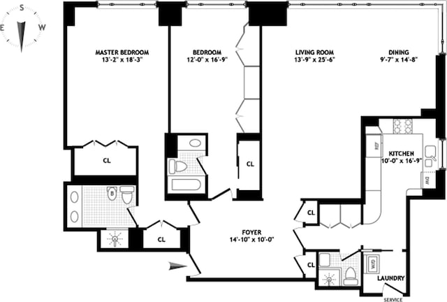 425 E 58th St Unit 22G, New York City, NY 10022 - view of home floor plan