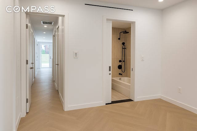90 Herbert St Unit Th1, New York City, NY 11222 - hall featuring baseboards and recessed lighting
