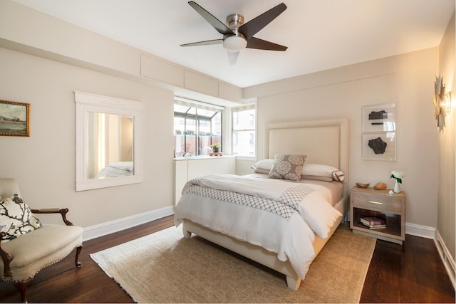 12 Beekman Pl Unit 11B, New York City, NY 10022 - bedroom featuring wood finished floors and a ceiling fan