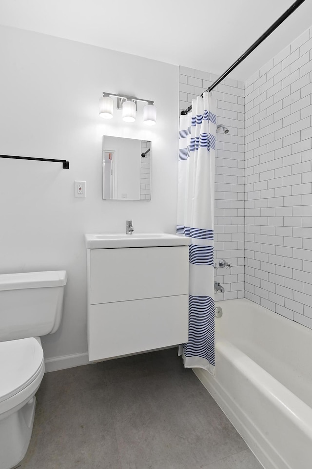 266 E Broadway Unit B-1902, New York City, NY 10002 - full bath featuring vanity, shower / bath combination with curtain, and tile patterned flooring