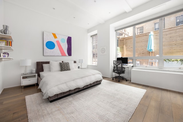 21 E 22nd St Unit 2B, New York City, NY 10010 - bedroom featuring multiple windows, hardwood / wood-style floors, and an office area