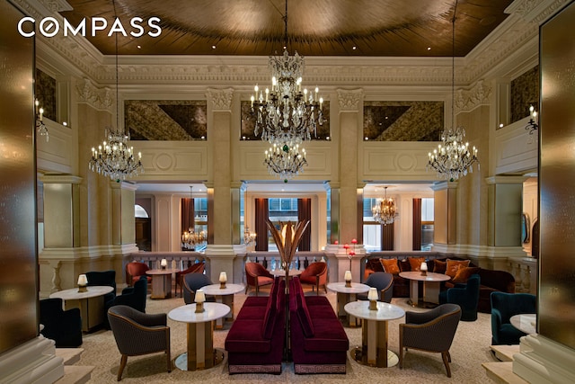 2 E 55th St Unit 1116, New York City, NY 10022 - common area featuring a high ceiling and ornamental molding