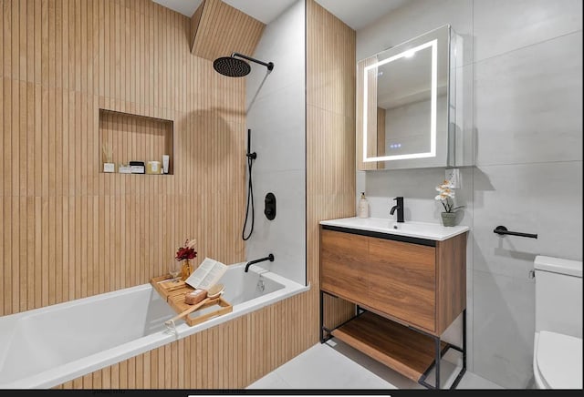 62 Veronica Pl Unit 1-A, New York City, NY 11226 - full bathroom with tiled shower / bath and vanity