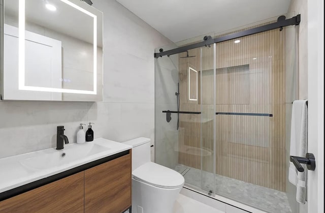 62 Veronica Pl Unit 1-A, New York City, NY 11226 - full bathroom featuring vanity and a stall shower