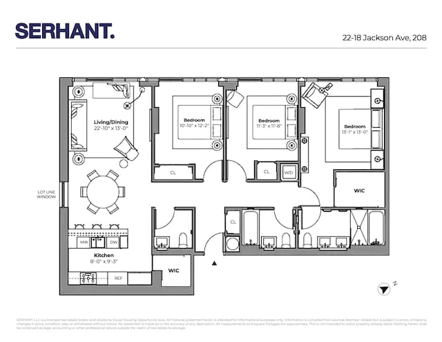 22-18 Jackson Ave Unit 208, New York City, NY 11101 - view of home floor plan